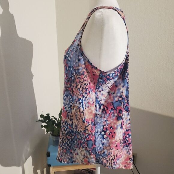 Olive & oak pink and blue print tank top M - Picture 7 of 9